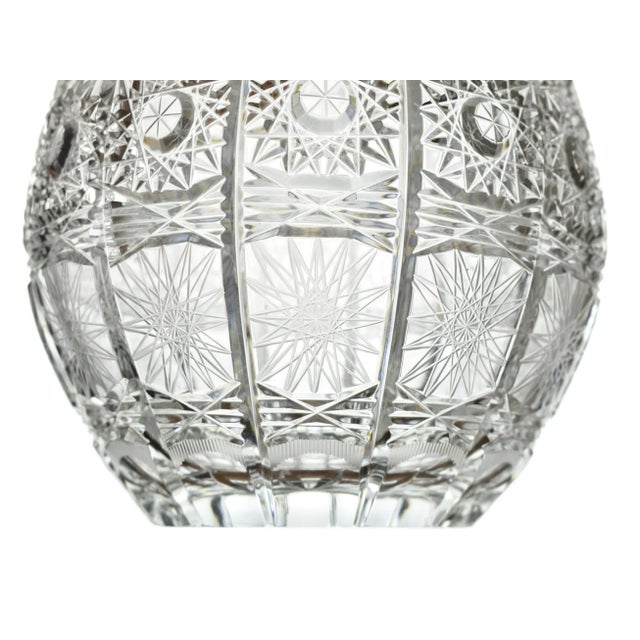 Late 20th Century Bohemian Queen Lace Crystal Cut Vase For Sale - Image 4 of 5