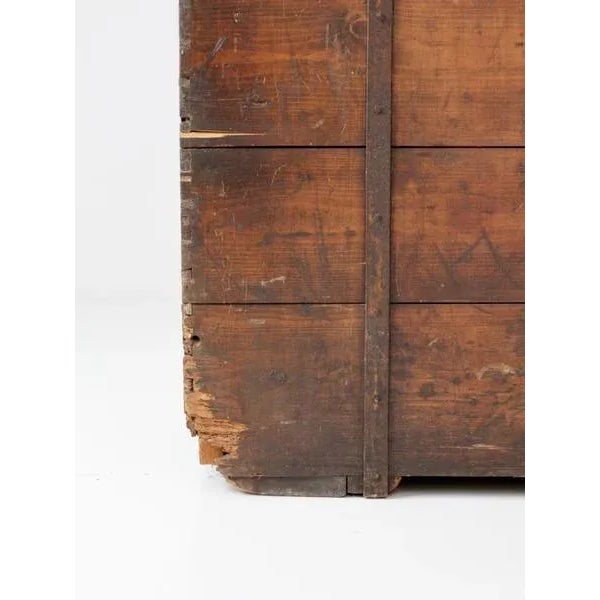 Antique Wood Chest For Sale - Image 9 of 12