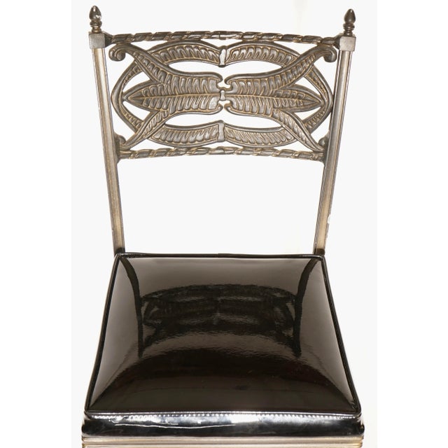 Black Mid Century Modern Montecristo Style Bar Stools Set of 3 For Sale - Image 8 of 13