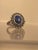 Rustic Vintage Navajo Lapis Lazuli Sterling Ring (Size 7.75) For Sale - Image 3 of 11