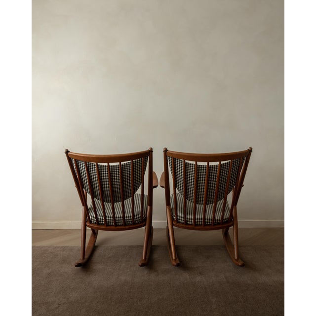 1950s Vintage Danish Teak Rocking Chairs by Frank Reenskaug for Bramin, 1950s, Set of 2 For Sale - Image 5 of 18
