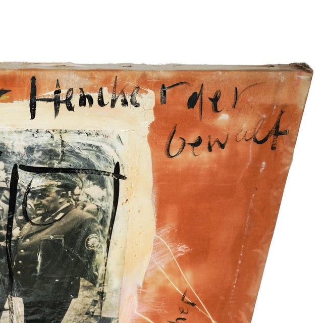 1990s Peter Robert Keil Large Political Mixed-Media Painting, Berlin 1995 For Sale - Image 9 of 11