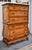 French Legacy Carved Bombe Tall Chest French Style Pine Dresser W/Gold Details For Sale - Image 3 of 17