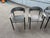 Set of Eight Attributed Artelano Black Leather Arm Chairs, Italy 1980s For Sale - Image 13 of 18