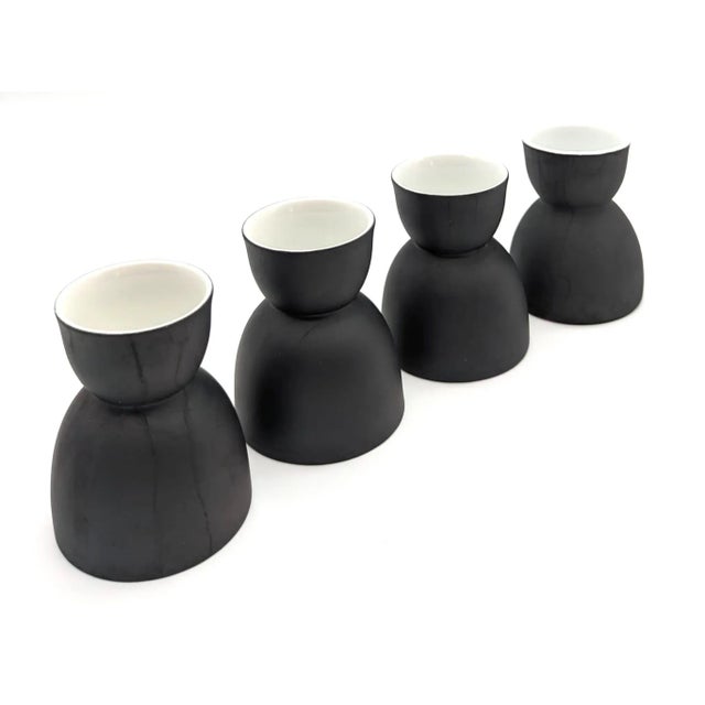 1960s Vintage 1960s Rosenthal "Domino" Egg Cups, Set of 4 For Sale - Image 5 of 9