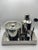 Complete Vintage Mid-Century Modern Stainless Steel Bar Set With Ice Bucket, Cocktail Shaker & Serving Tray - 5 pcs For Sale - Image 4 of 8