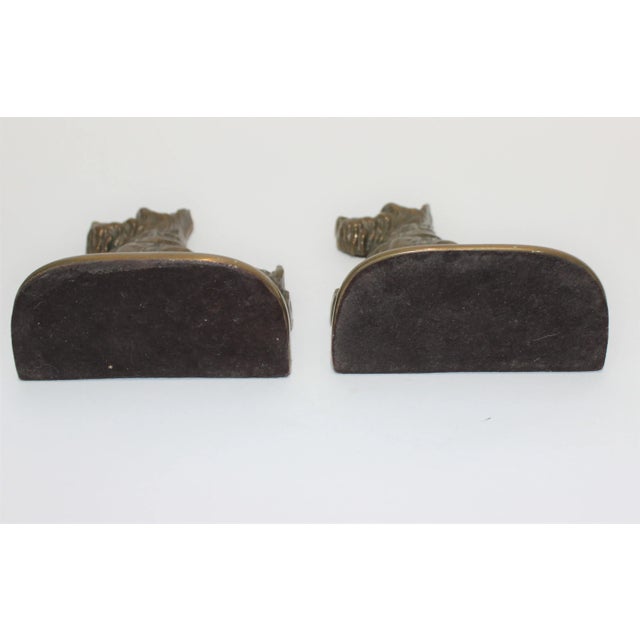 Metal Scotty Dog Bookends 1930s Bronze - The Pair For Sale - Image 7 of 12