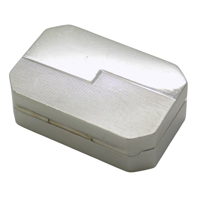 Vintage Italian Handmade Genuine Silver 935 Codevilla Pill Snuff Trinket Box, 1920s For Sale
