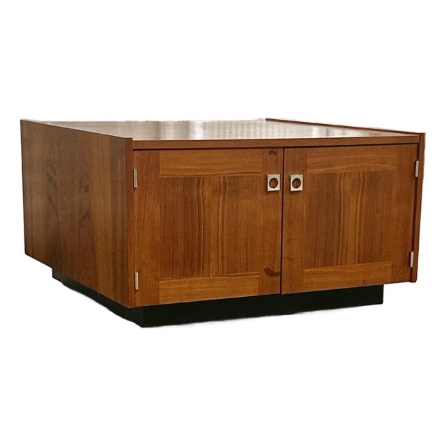 1960s Gorgeous Danish Modern Teak Coffee Table on Casters For Sale