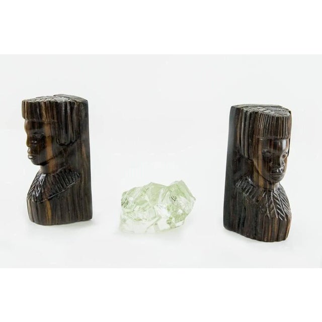 Wood Rosewood Bookends, 1930, Set of 3 For Sale - Image 7 of 11