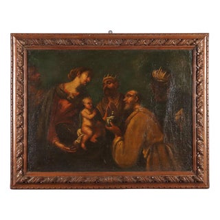 The Three Wise Men, Oil on Canvas, 16th-17th Century, Framed For Sale