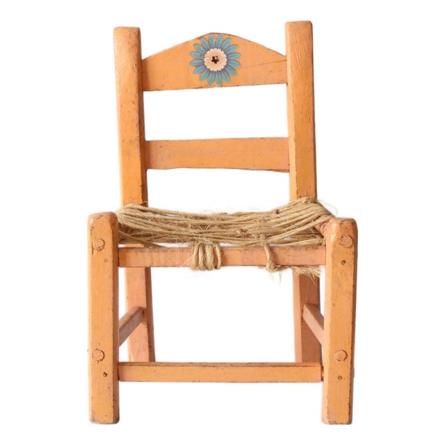 Vintage Mexican Folk Child's Chair For Sale