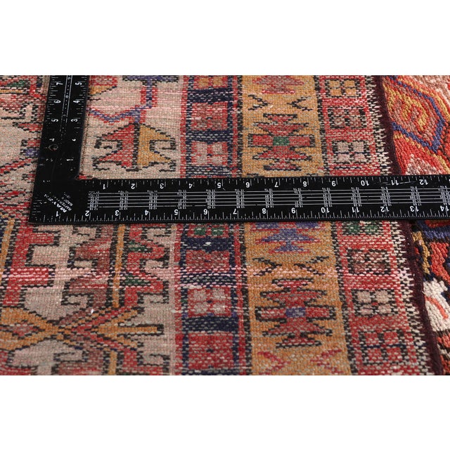 Textile Vintage Persian Heriz Rug Runner, 03'04 X 10'05 For Sale - Image 7 of 10