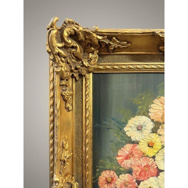 An incredible oil on canvas overflowing with rich impasto textures, deep tones, and tons of visual interest. It hits that...