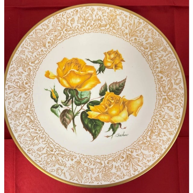 1970s Boehm Flowers of the World Collectible Porcelain Plates -5 For Sale - Image 5 of 14