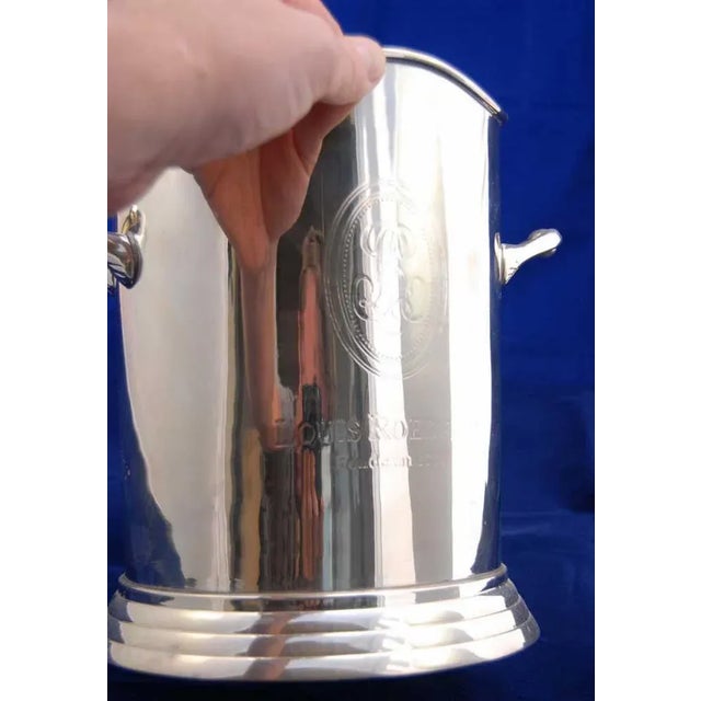 Silver Plate Champagne Buckets from Louis Roederer, Set of 2 For Sale - Image 9 of 15