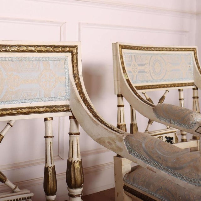 Wood Swedish Empire Style Armchairs, 1920s, Set of 2 For Sale - Image 7 of 11