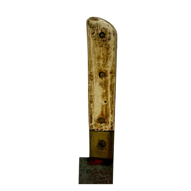 Metal Unknown, Antique Miller's Judaica Jewish Kosher Ritual Large Chalef Knife Millers For Sale - Image 7 of 10