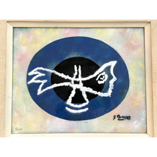 French George Braques French Enameled Copper Plaque For Sale - Image 3 of 10