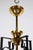 matte black-plated iron chandelier with glass detail. Originally from France. Newly rewired with four candelabra sockets;...