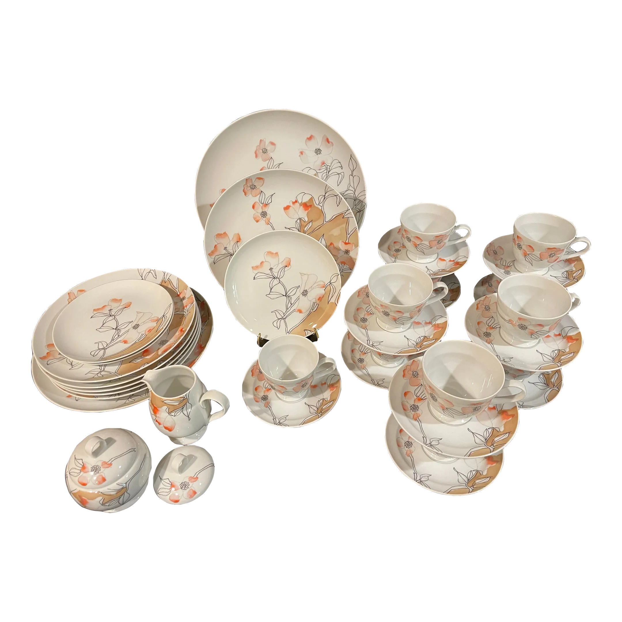 1970s “Spring Tide” Dishes Designed by Vera Neumann for Mikasa