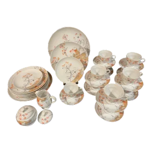 1970s “Spring Tide” Dishes Designed by Vera Neumann for Mikasa Featuring Dogwood Blossoms - Set of 37