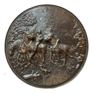 Vintage Copper Plated Belgian Plaque