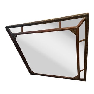 Vintage Large Beveled Mirror Edge Mirror For Sale