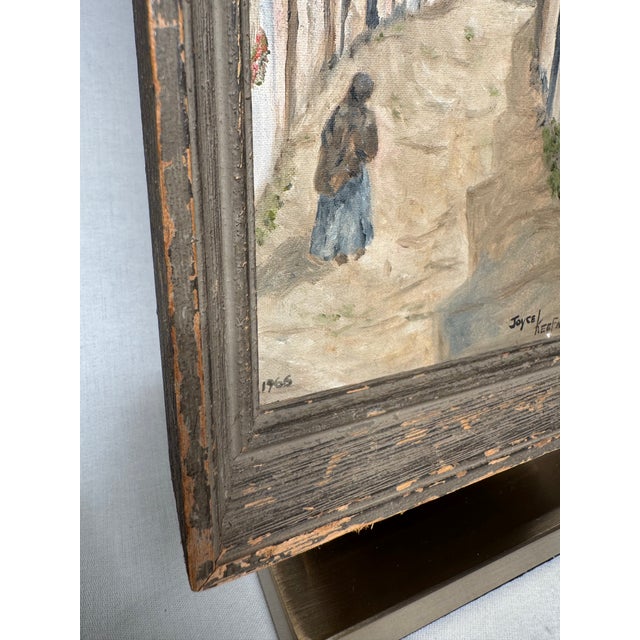 1960's Vintage Rustic Southwestern Post Impressionist Still Life Original Framed Oil Painting on Canvas For Sale - Image 9 of 12