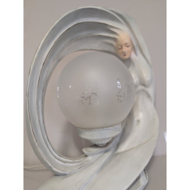 Mid 20th Century Art Deco Nude Sculpture Lamp For Sale - Image 9 of 12