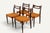 Vintage Teak and Orange Wool Chairs, 1960s, Set of 4 For Sale - Image 18 of 18