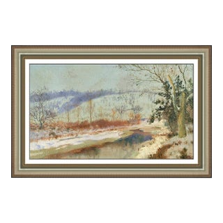 1930s Snowy Hillside, Charles Alfred Meurer For Sale