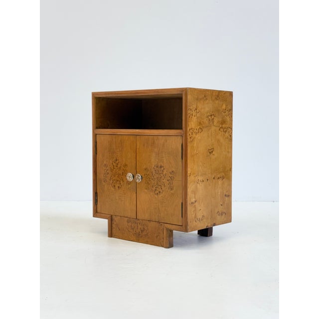 Brown Vintage Art Deco Bedside Tables with Root Wood, 1950s, Set of 2 For Sale - Image 8 of 12