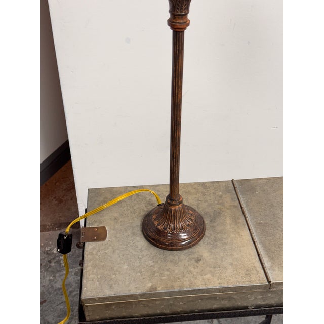 Metal Ethan Allen Brantan Candlestick Table Lamp For Sale - Image 7 of 12