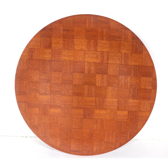 Mid Century Danish Modern Style Parquetry Inlay Serving Tray For Sale - Image 11 of 11