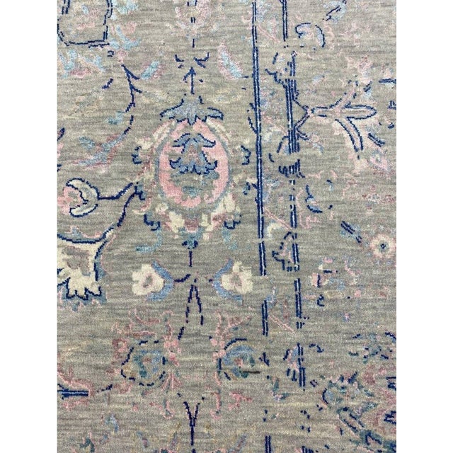 1990s Handwoven Transitional Area Rug 9x12 For Sale - Image 10 of 11