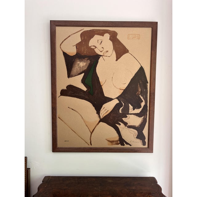 Lithograph on paper mounted on board, framed without glass 74 x 94 cm, total dimensions 101 x 81 cm. Edition: 100/150,...