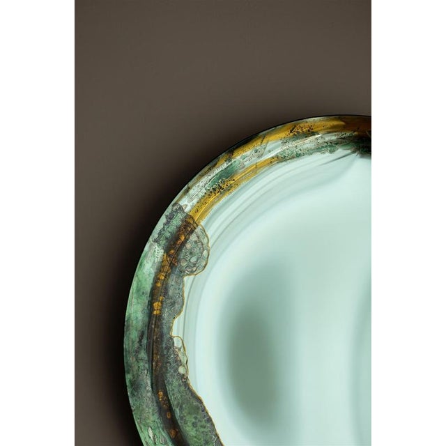 Green Halo Wall Mirror by Oom Glass For Sale - Image 4 of 18