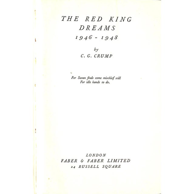 1930s "The Red King Dreams 1946-1948" 1931 Crump, c.g. For Sale - Image 5 of 8