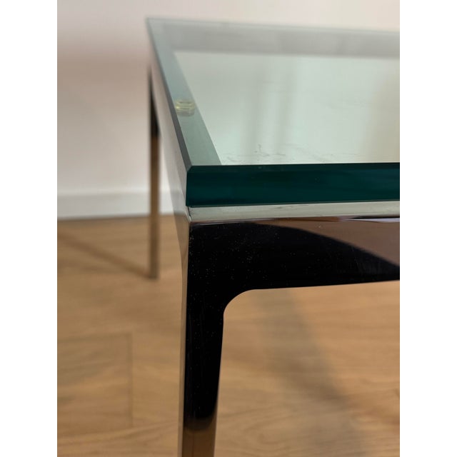 Rare Mid-Century Modern Chrome & Glass Coffee Table by Nicos Zographos - 1970s Vintage For Sale - Image 10 of 12