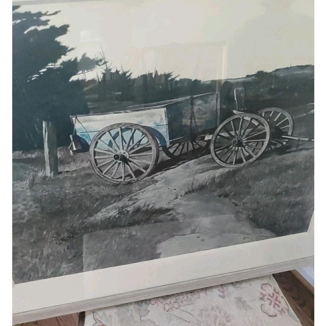 1950s Andrew Wyeth Blue Dump Museum Framed From Chadds Ford Art Gallery For Sale - Image 4 of 4