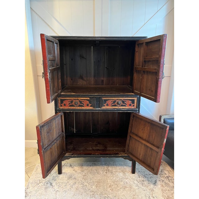 Antique Qing Dynasty Wedding Cabinet For Sale - Image 9 of 15