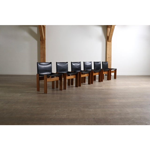 Monk Dining Chairs by Afra and Tobia Scarpa for Molteni, Italy, 1974, Set of 6 For Sale - Image 6 of 12