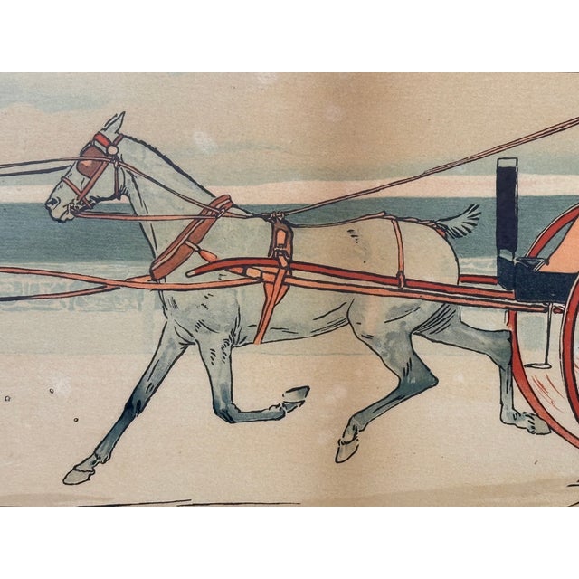 Victorian Cecil Aldin Framed Lithograph Titled, 'Brighton' c.1900 For Sale - Image 3 of 17