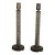 Vintage Pair Art Deco Twisted Glass Column Candlestick Table Lamps For Sale