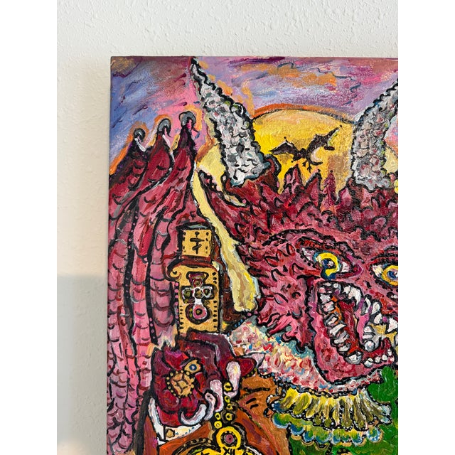 One-of-a-Kind Painting on Canvas by Serg Graff "The Dragon of Timely Gold"+COA For Sale - Image 9 of 10
