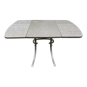 1950s Gray Formica Drop-Leaf Dining Table - Daystrom Collection, Virtue Bros.