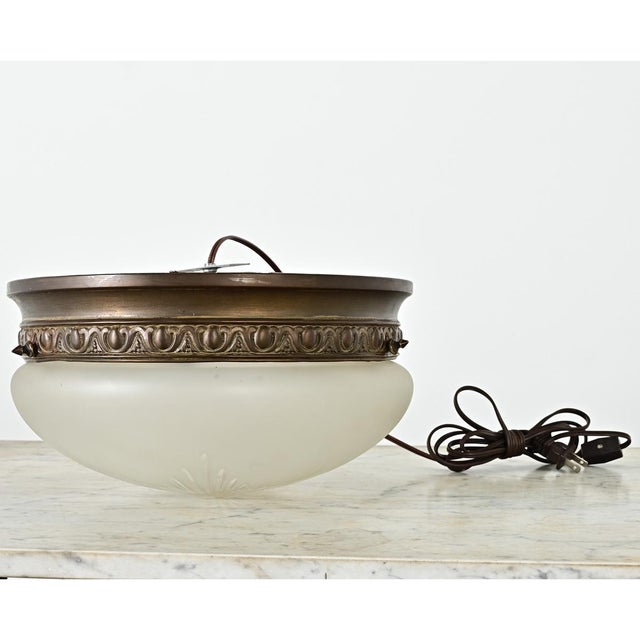 French Vintage Flush Mount Light Fixture For Sale - Image 12 of 12