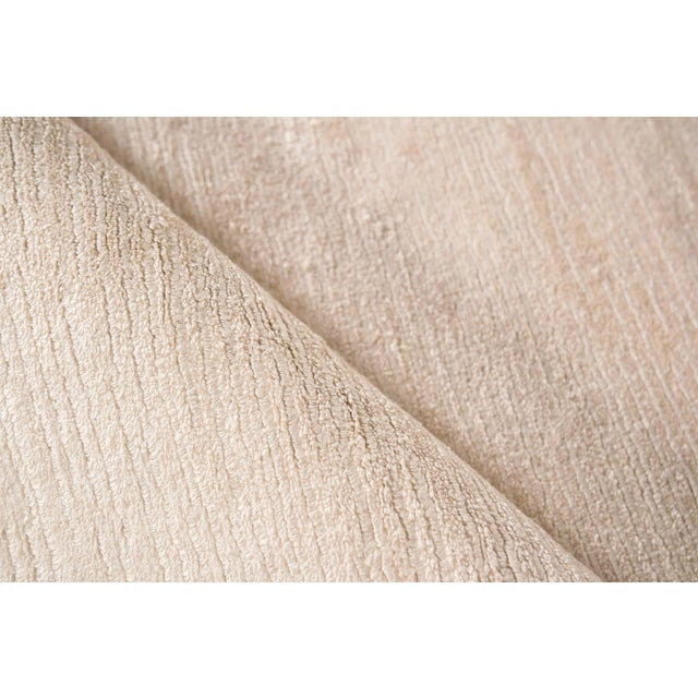 Exquisite Rugs Exquisite Rugs Soft Lines Handmade Bamboo Silk & Banana Silk Light Beige Rug-9'X12' For Sale - Image 4 of 7