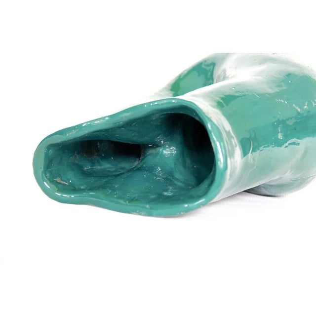 Ceramic Vintage Italian Handcrafted Ceramic Vase, 1975 For Sale - Image 7 of 11